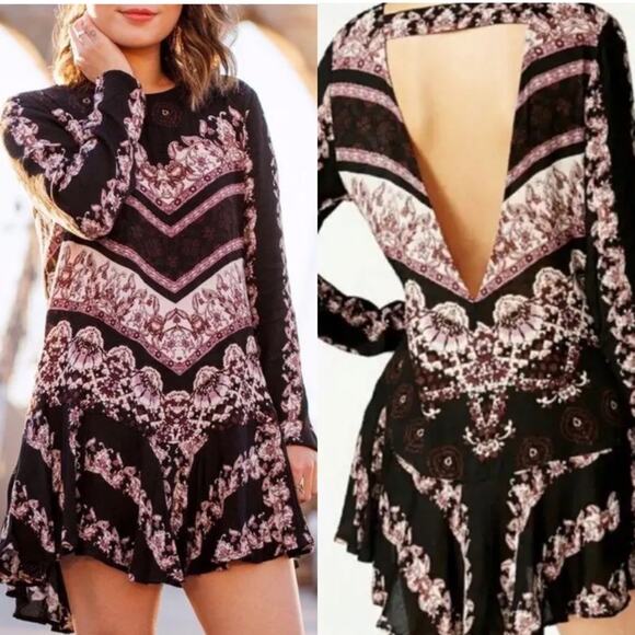 Free People Smooth Talker Low Back Mini Dress Tunic - Picture 1 of 9